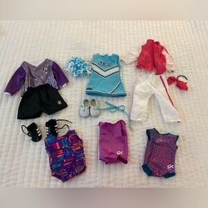 American Girl Cheerleader Outfit Set with Accessories
